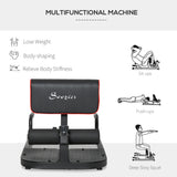 3 in 1 Padded Push Up Sit Up Squat Machine Home Gym Fitness Equipment, Black