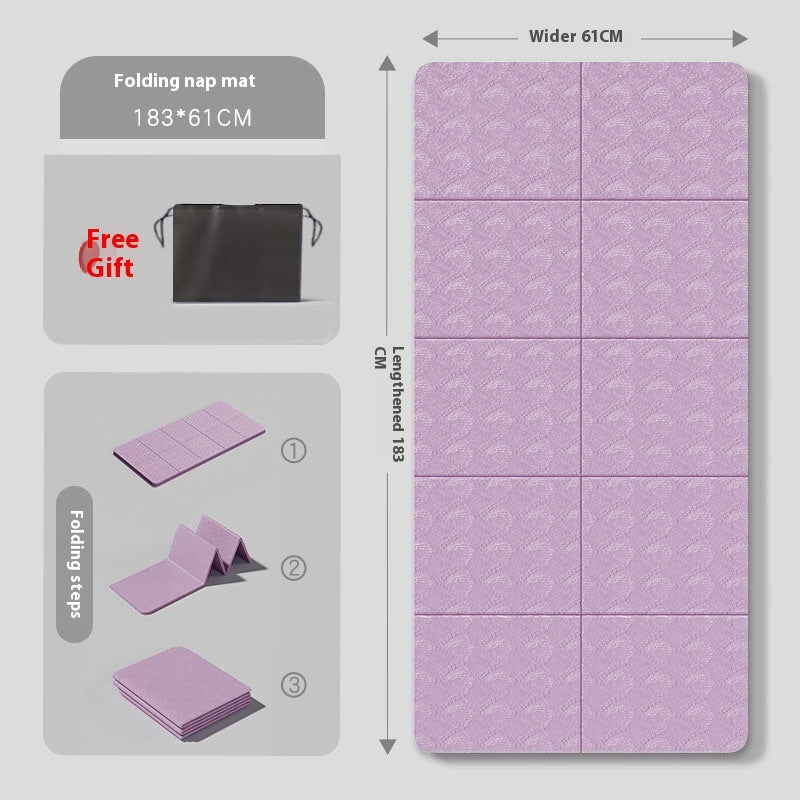 Foldable Yoga Mat Portable Thickened Men's Fitness Exercise Mat