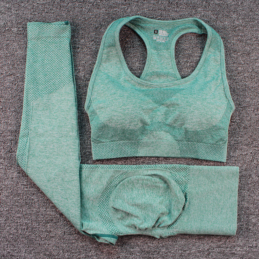 Peach Hip Trousers I-shaped Bra Vest Sports Suit Female Fitness Yoga Wear