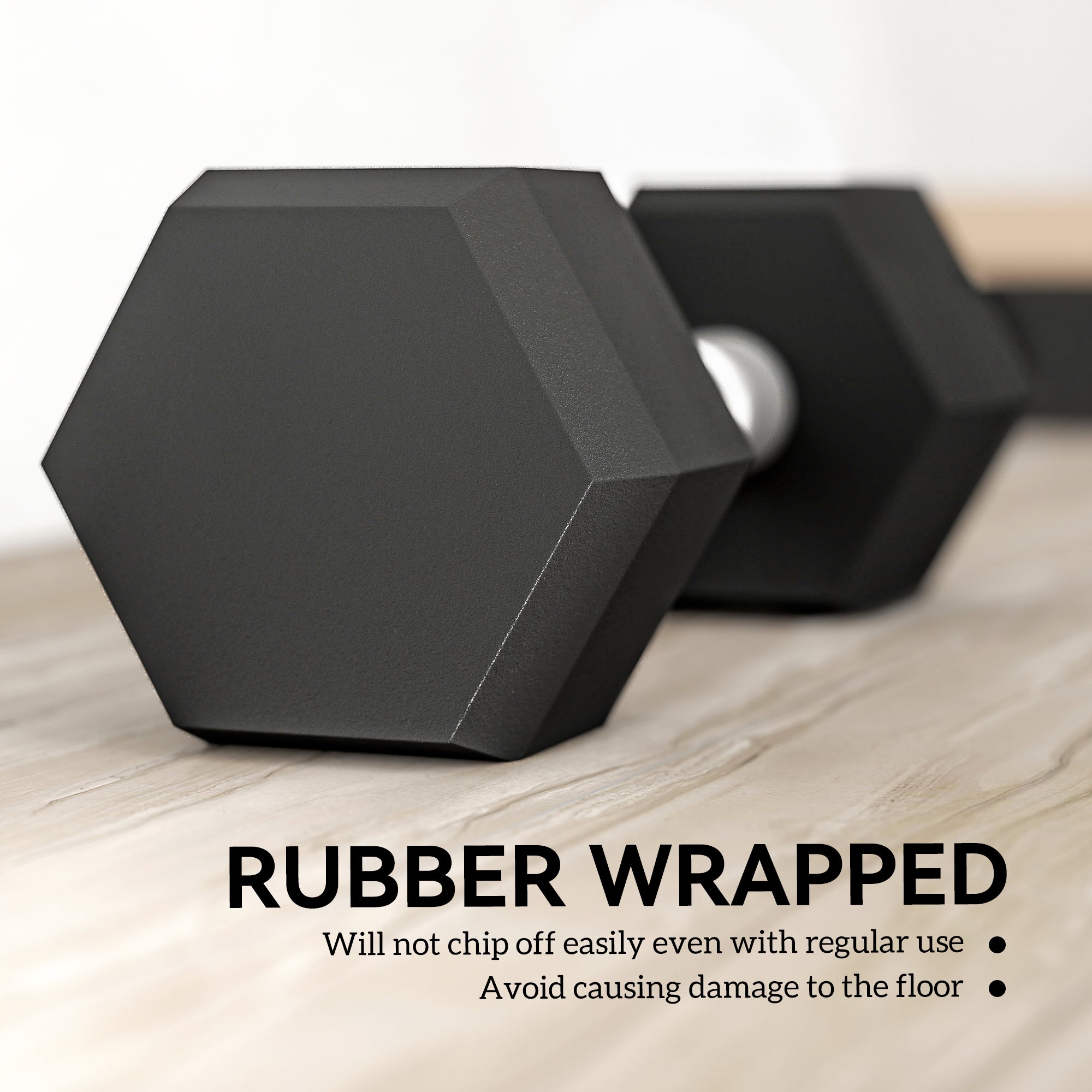 2x6kg Hex Dumbbells Set Rubber Dumbbells Weight Lifting Equipment Fitness Home Gym