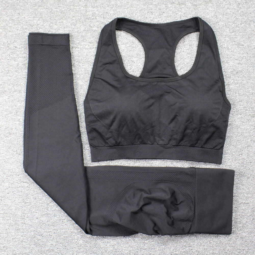 Peach Hip Trousers I-shaped Bra Vest Sports Suit Female Fitness Yoga Wear