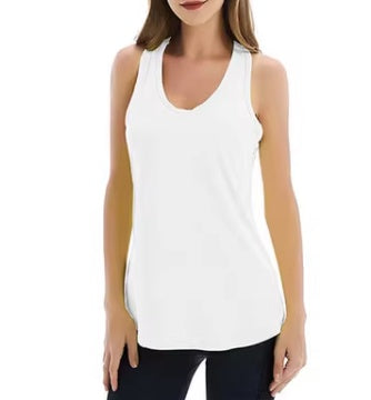 Europe and the United States sexy sleeveless strapless perspective loose sports vest vest female summer wear blouse shirt fitness running