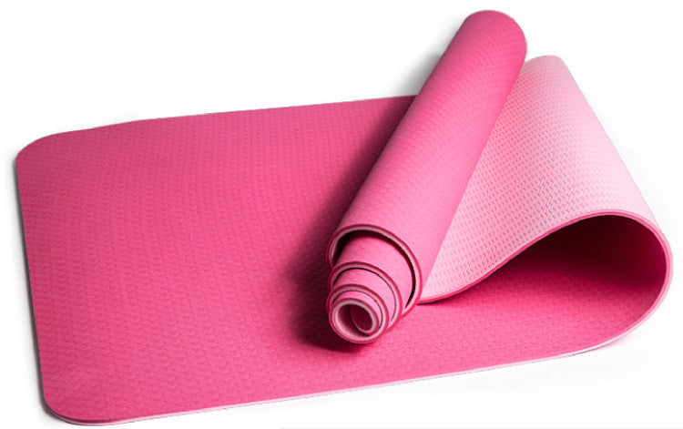 Lengthened Non-Slip Two-Color Yoga Mat Fitness Mat