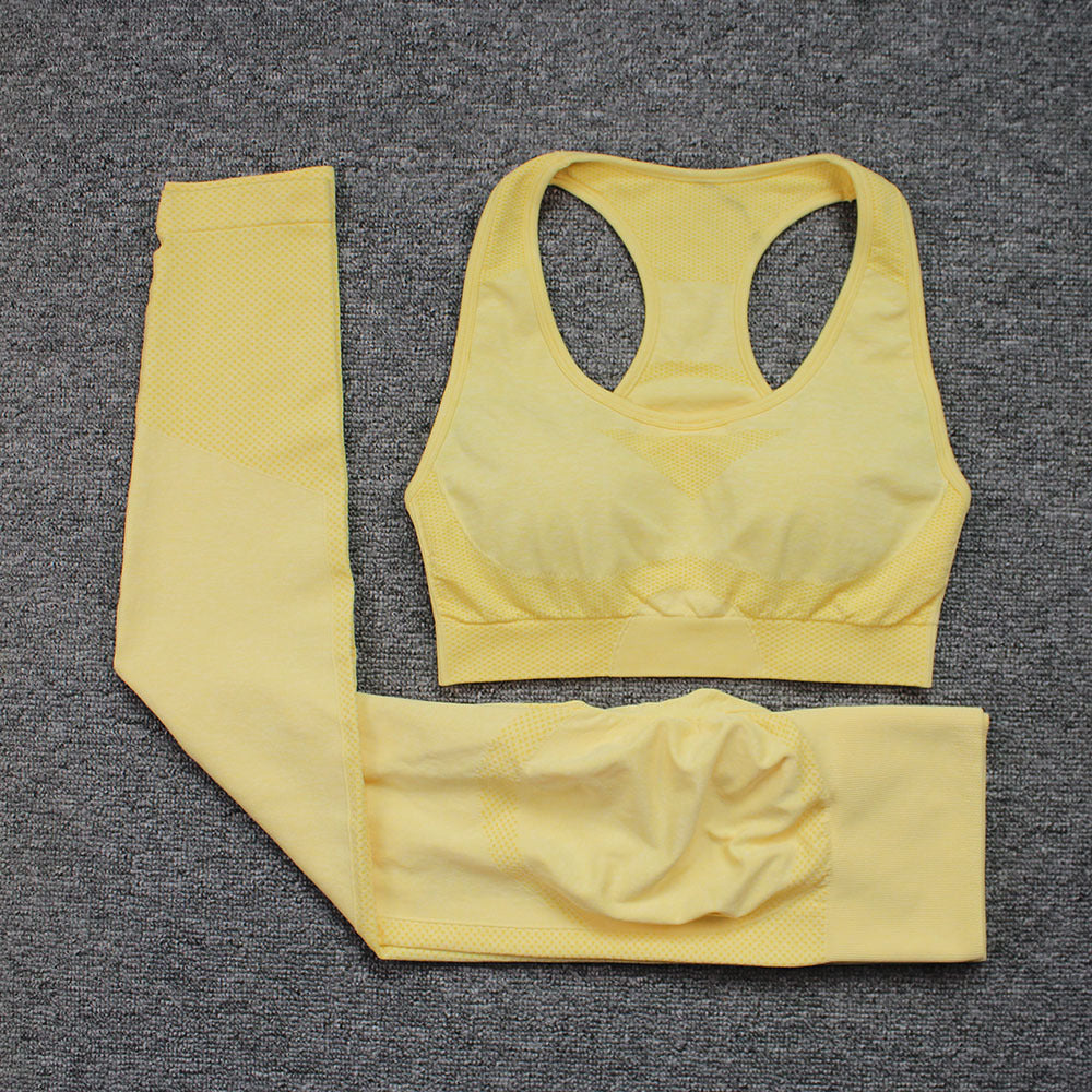 Peach Hip Trousers I-shaped Bra Vest Sports Suit Female Fitness Yoga Wear