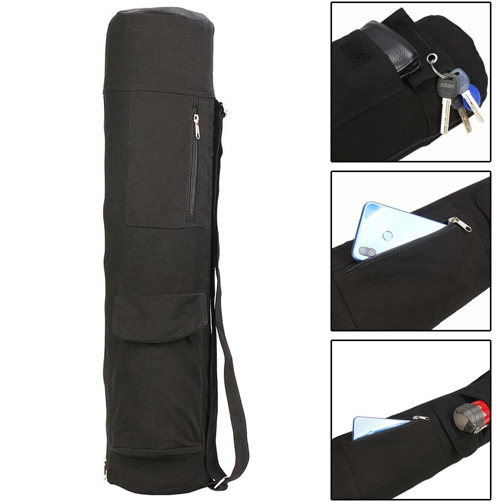 New Portable Gym Blackyoga Backpack Yoga Mat Waterproof Backpack Yoga Bag Nylon Fitness Exercise Yoga Mat Zipper Storage Bag