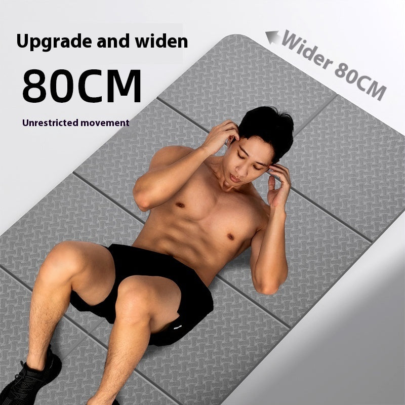Foldable Yoga Mat Portable Thickened Men's Fitness Exercise Mat