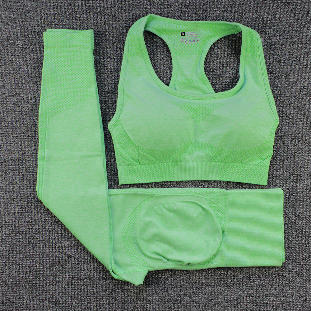 Peach Hip Trousers I-shaped Bra Vest Sports Suit Female Fitness Yoga Wear